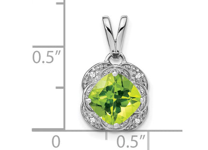 14K white gold diamond pendant, another view