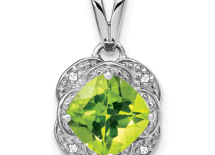 14K white gold diamond pendant