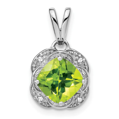 14K white gold diamond pendant