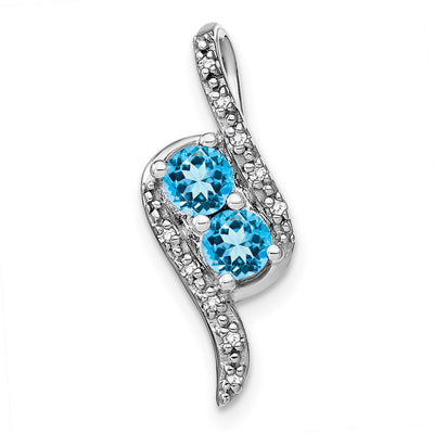 14K white gold diamond chain
