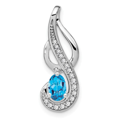 14K white gold diamond pendant