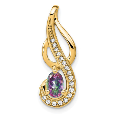 14K gold diamond pendant