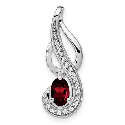 14K white gold diamond pendant