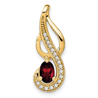 14K gold diamond pendant