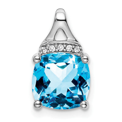 14K white gold diamond pendant