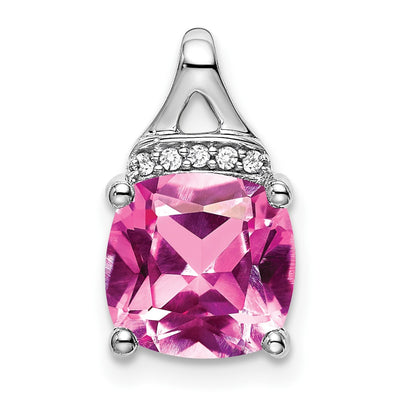 14K white gold diamond pendant
