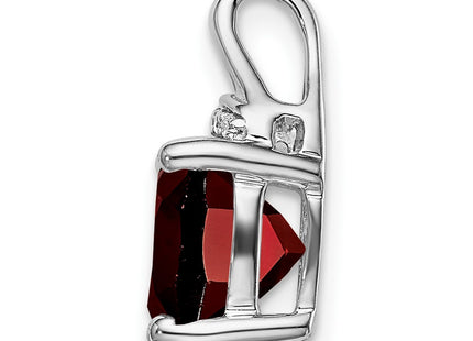 14K white gold diamond pendant, alternate view