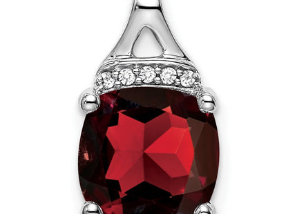 14K white gold diamond pendant