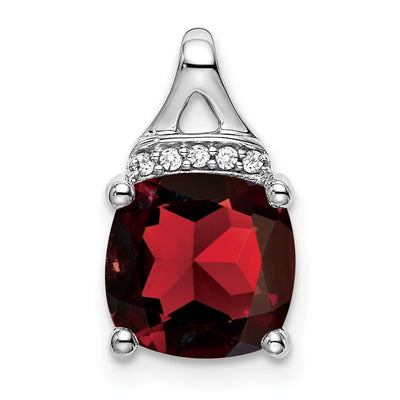 14K white gold diamond pendant