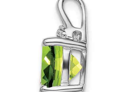 14K white gold diamond pendant, alternate view