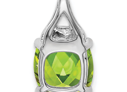 14K white gold diamond pendant, further view