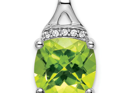 14K white gold diamond pendant