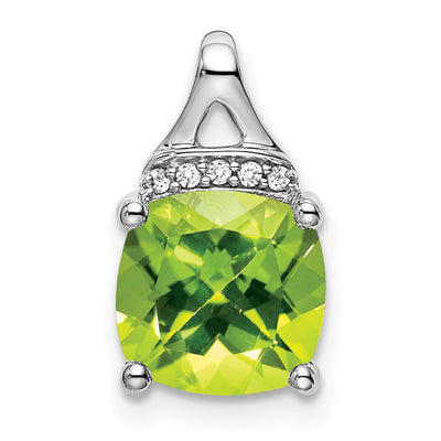 14K white gold diamond pendant