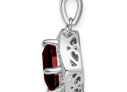 14K white gold diamond pendant, alternate view