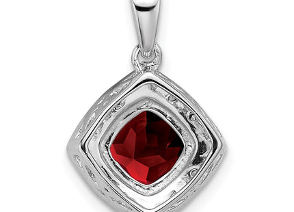 14K white gold diamond pendant, further view
