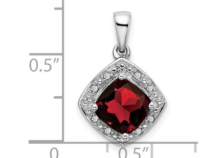 14K white gold diamond pendant, another view