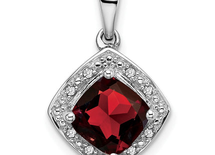 14K white gold diamond pendant
