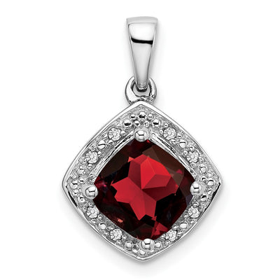 14K white gold diamond pendant