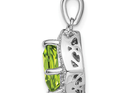 14K white gold diamond pendant, alternate view