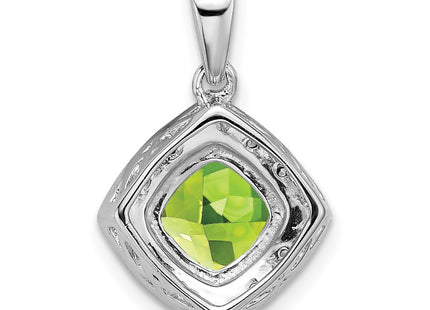 14K white gold diamond pendant, further view