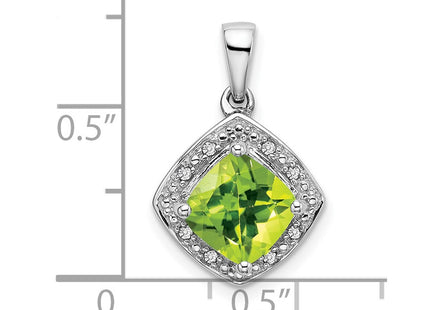 14K white gold diamond pendant, another view
