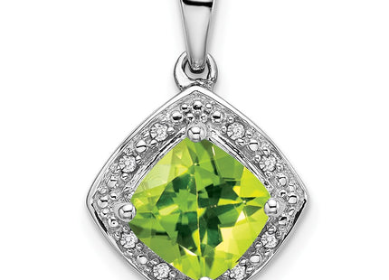 14K white gold diamond pendant