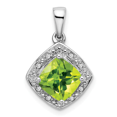14K white gold diamond pendant