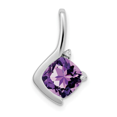 14K white gold diamond pendant