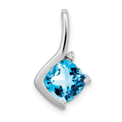 14K white gold diamond pendant