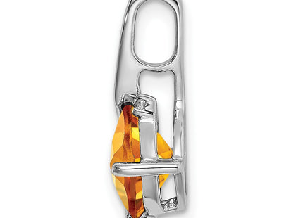 14K white gold diamond pendant, alternate view