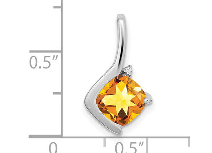 14K white gold diamond pendant, another view