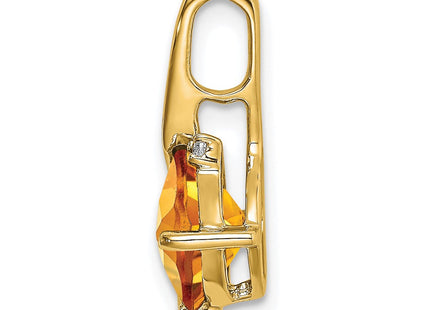 14K white gold diamond pendant, alternate view