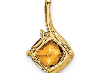 14K white gold diamond pendant, further view