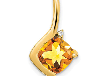 14K white gold diamond pendant