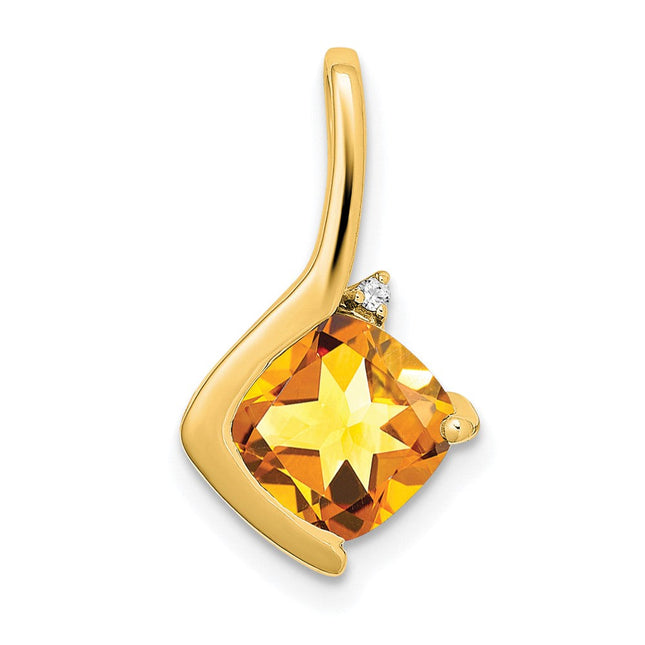 14K white gold diamond pendant