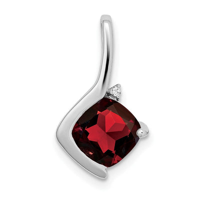 14K white gold diamond pendant