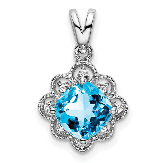 14k White Gold Pendants Style PM7047 - Classique Jewelry Inc.
