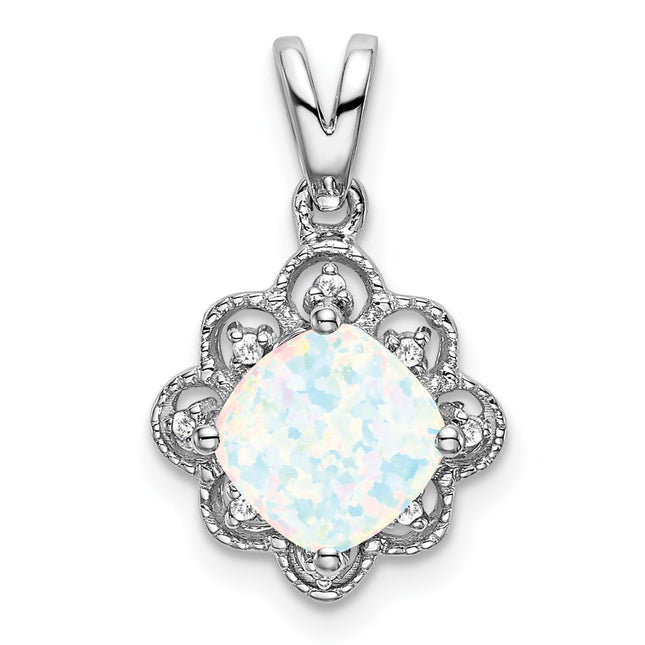 14k White Gold Pendants Style PM7047 - Classique Jewelry Inc.