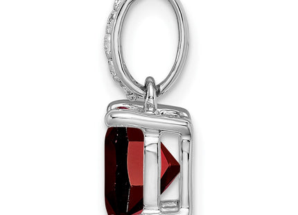 14K white gold diamond pendant, alternate view