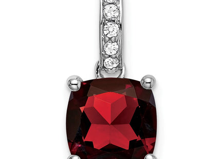 14K white gold diamond pendant