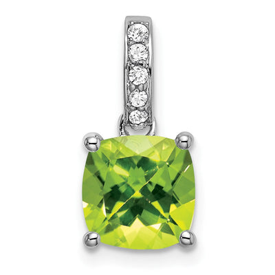 14K white gold diamond pendant