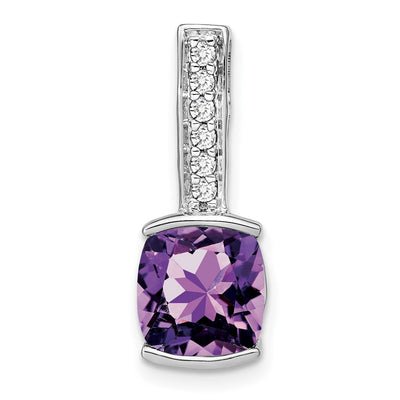14K white gold diamond pendant
