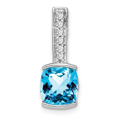 14K white gold diamond pendant