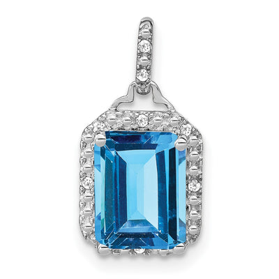 14K white gold diamond pendant