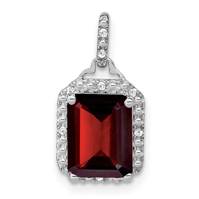 14K white gold diamond pendant