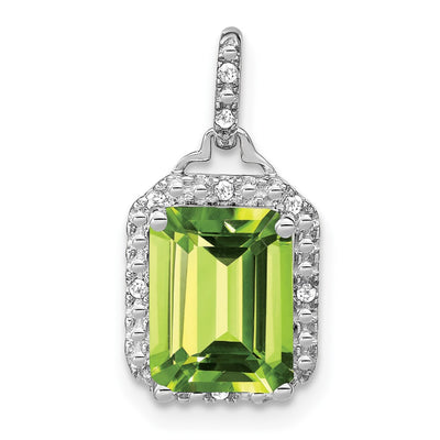 14K white gold diamond pendant