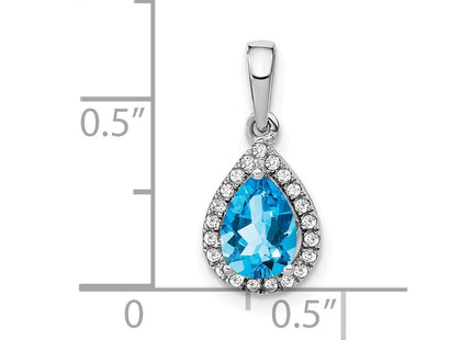 14k White Gold Pendants Style PM7052 - Classique Jewelry Inc.