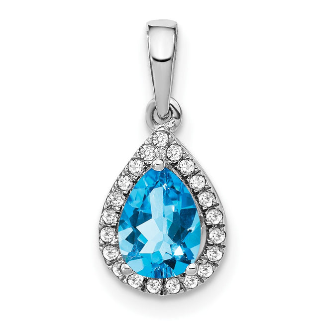 14k White Gold Pendants Style PM7052 - Classique Jewelry Inc.