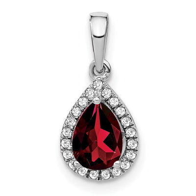 14K white gold diamond pendant