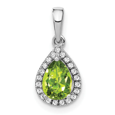 14K white gold diamond pendant